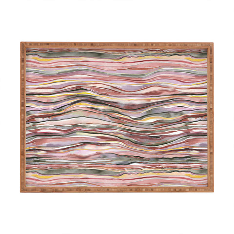 Ninola Design Canyon mountains landscape Red Rectangular Tray