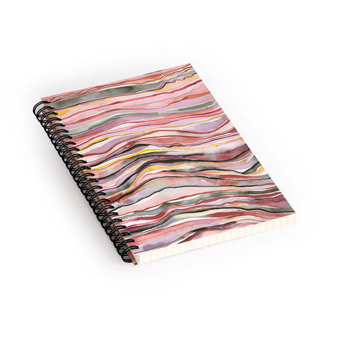 Ninola Design Canyon mountains landscape Red Spiral Notebook