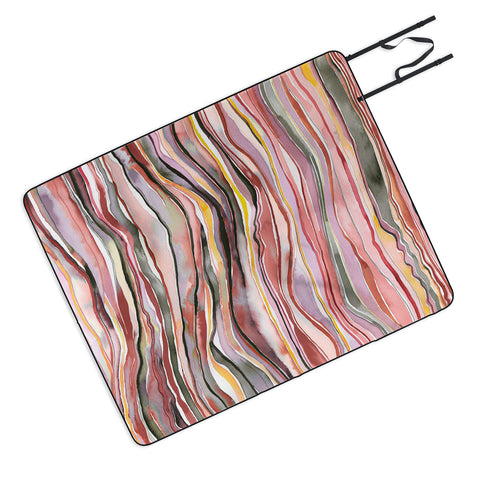 Ninola Design Canyon mountains landscape Red Picnic Blanket