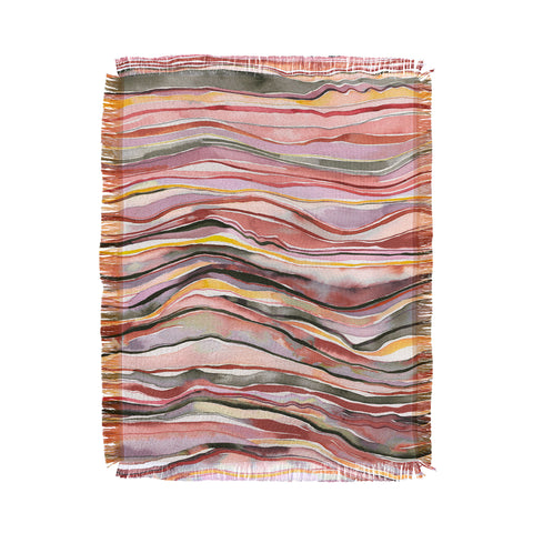 Ninola Design Canyon mountains landscape Red Throw Blanket