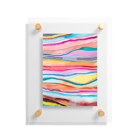 Ninola Design Canyon mountains rainbow Floating Acrylic Print