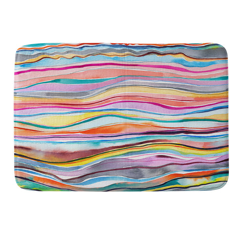 Ninola Design Canyon mountains rainbow Memory Foam Bath Mat
