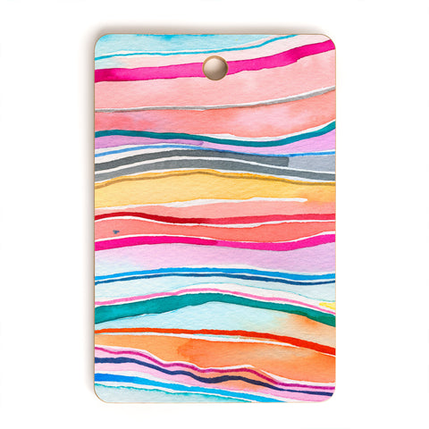 Ninola Design Canyon mountains rainbow Cutting Board Rectangle