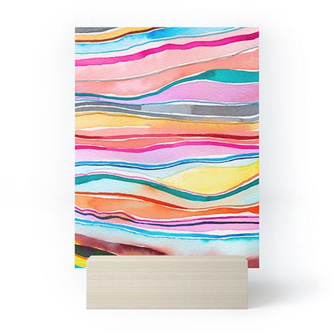 Ninola Design Canyon mountains rainbow Mini Art Print