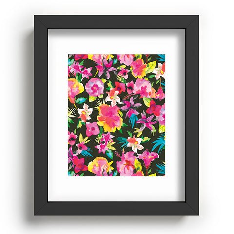 Ninola Design Caribbean Palms and Flowers Recessed Framing Rectangle