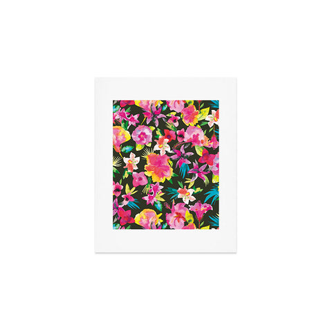Ninola Design Caribbean Palms and Flowers Art Print
