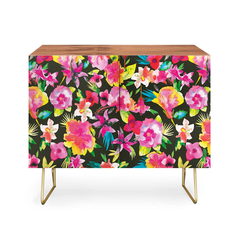 Ninola Design Caribbean Palms and Flowers Credenza