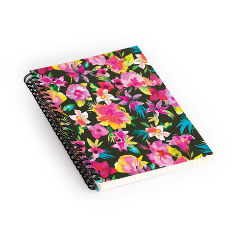 Ninola Design Caribbean Palms and Flowers Spiral Notebook