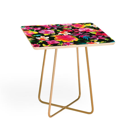Ninola Design Caribbean Palms and Flowers Side Table