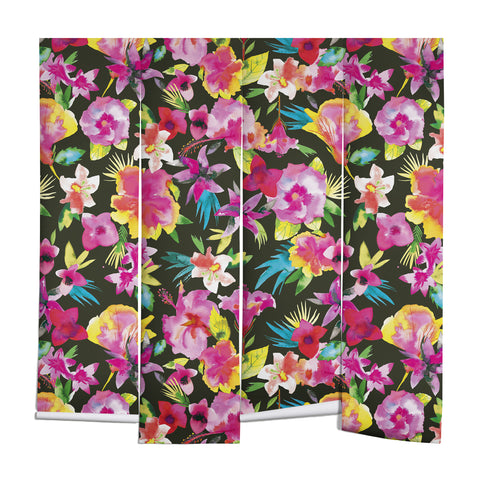 Ninola Design Caribbean Palms and Flowers Wall Mural