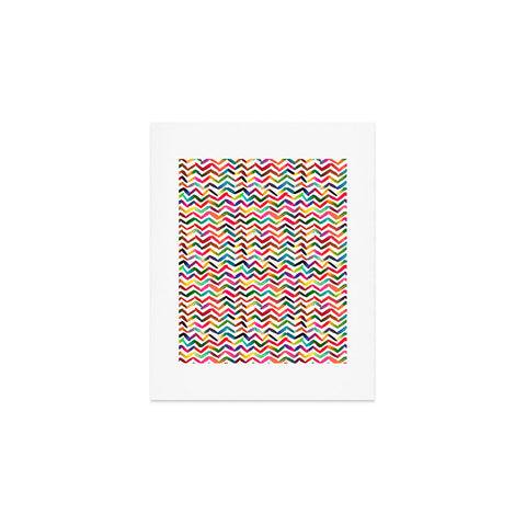 Ninola Design Chevron Colorful Stripes Art Print