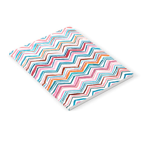 Ninola Design Chevron zigzag stripes Blue Pink Notebook