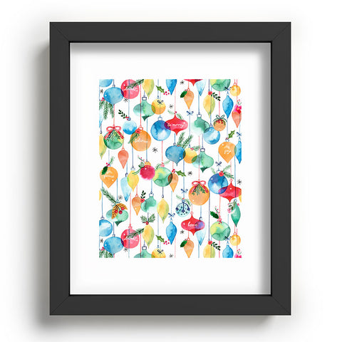 Ninola Design Christmas Baubles ords Recessed Framing Rectangle