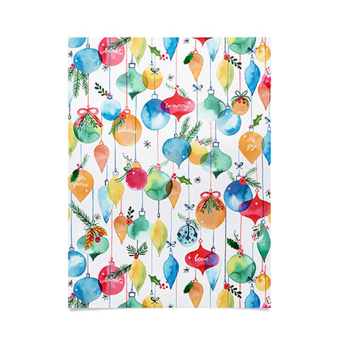 Ninola Design Christmas Baubles ords Poster