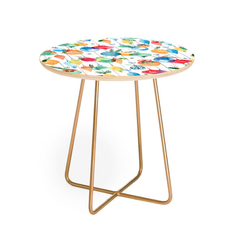 Ninola Design Christmas Baubles ords Round Side Table