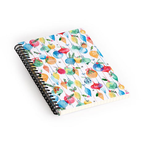 Ninola Design Christmas Baubles ords Spiral Notebook