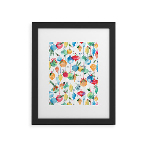 Ninola Design Christmas Baubles ords Framed Art Print
