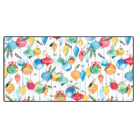 Ninola Design Christmas Baubles ords Desk Mat