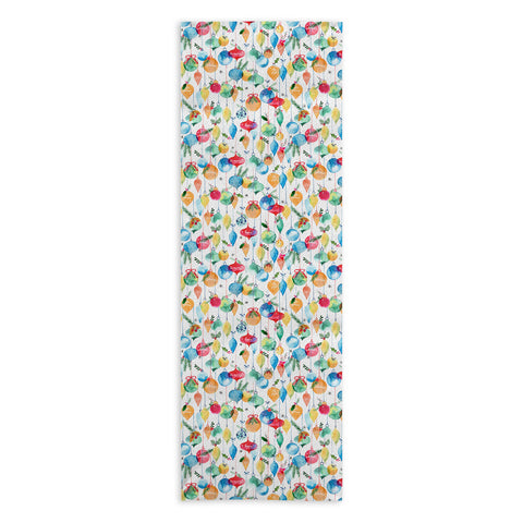 Ninola Design Christmas Baubles ords Yoga Towel