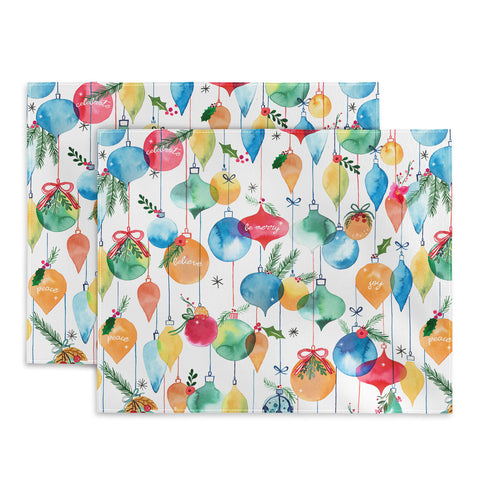 Ninola Design Christmas Baubles ords Placemat