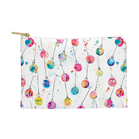 Ninola Design Christmas baubles watercolor Pouch