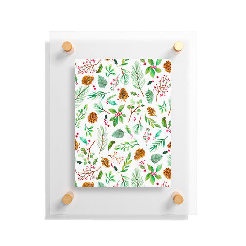 Ninola Design Christmas Botanical Floating Acrylic Print