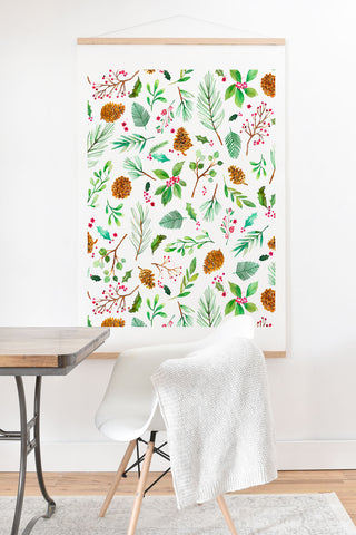 Ninola Design Christmas Botanical Art Print And Hanger