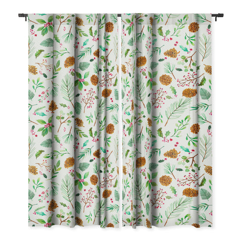 Ninola Design Christmas Botanical Blackout Non Repeat