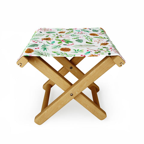 Ninola Design Christmas Botanical Folding Stool