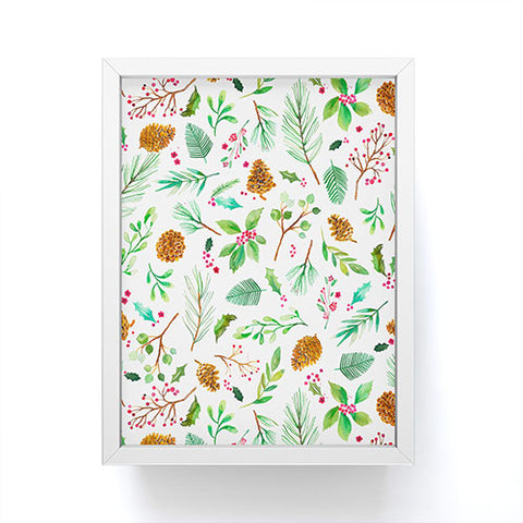Ninola Design Christmas Botanical Framed Mini Art Print
