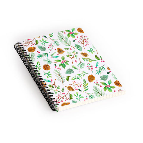 Ninola Design Christmas Botanical Spiral Notebook