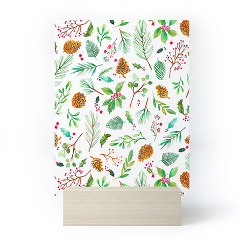 Ninola Design Christmas Botanical Mini Art Print