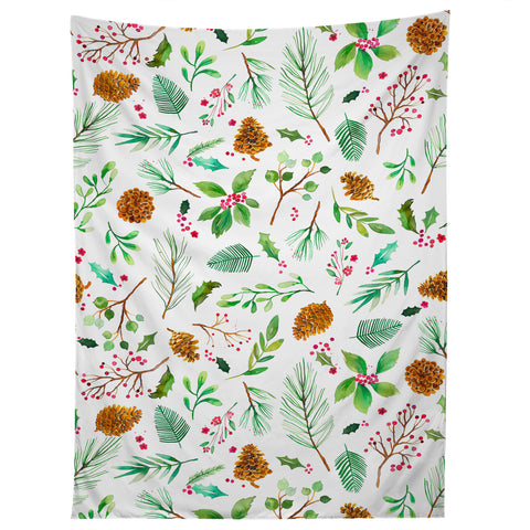 Ninola Design Christmas Botanical Tapestry