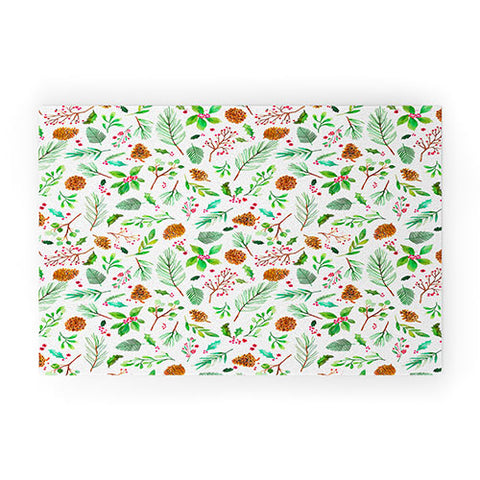 Ninola Design Christmas Botanical Welcome Mat