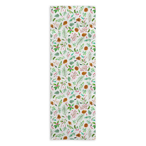 Ninola Design Christmas Botanical Yoga Towel
