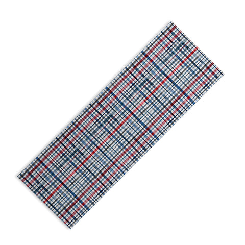 Ninola Design Christmas Checks Tartan Blue Yoga Mat