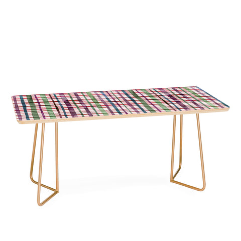 Ninola Design Christmas Checks Tartan Red Coffee Table