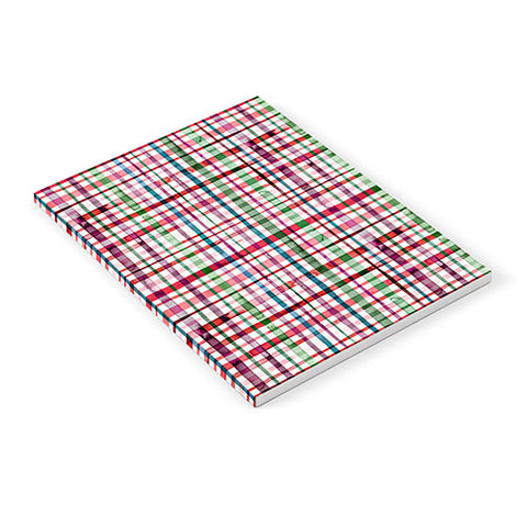 Ninola Design Christmas Checks Tartan Red Notebook