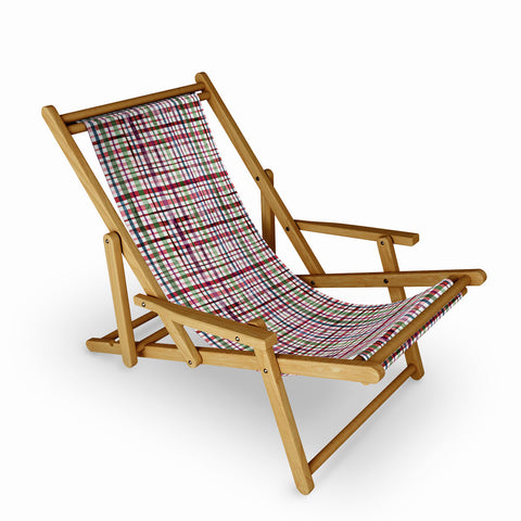 Ninola Design Christmas Checks Tartan Red Sling Chair