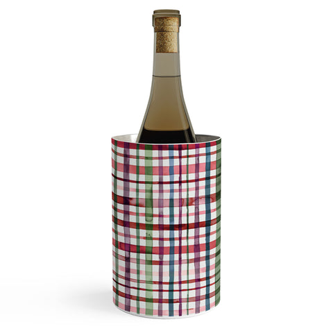 Ninola Design Christmas Checks Tartan Red Wine Chiller