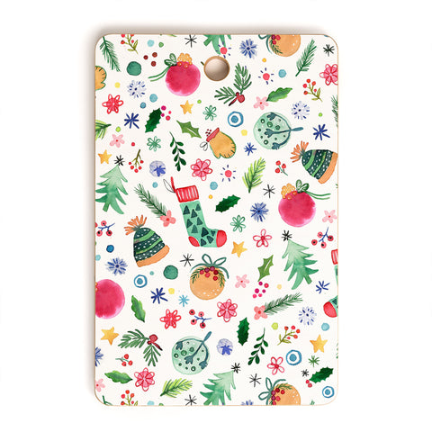Ninola Design Christmas Favorite Things Cutting Board Rectangle