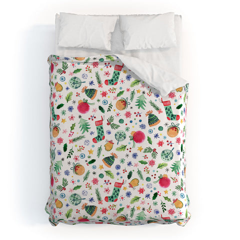 Ninola Design Christmas Favorite Things Duvet Cover