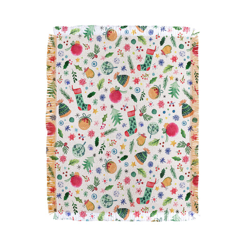 Ninola Design Christmas Favorite Things Throw Blanket