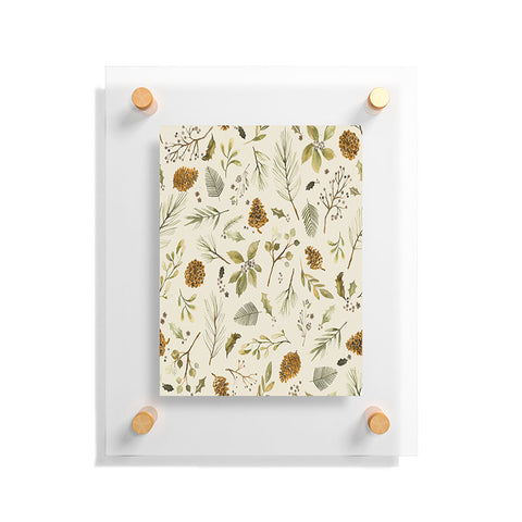 Ninola Design Christmas holiday botanical Floating Acrylic Print