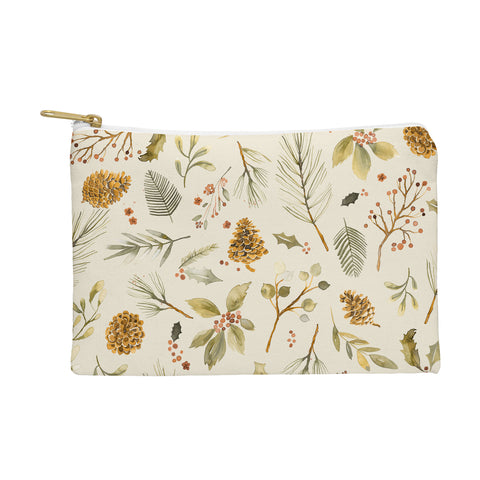 Ninola Design Christmas holiday botanical Pouch