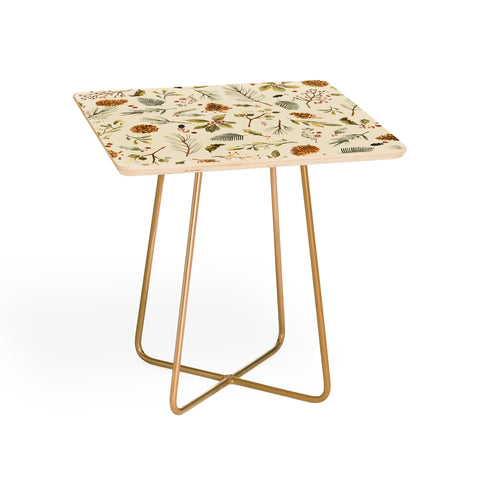 Ninola Design Christmas holiday botanical Side Table
