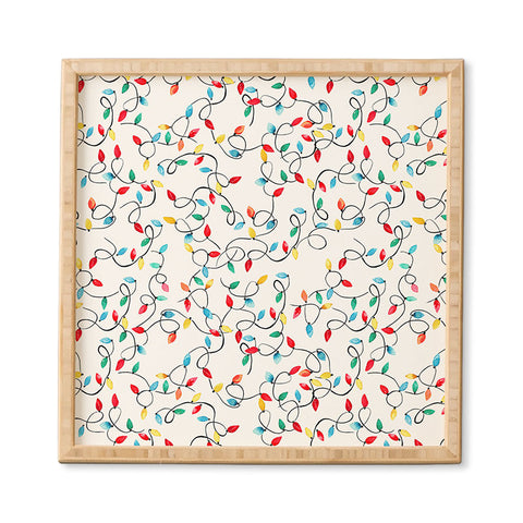 Ninola Design Christmas lights Framed Wall Art