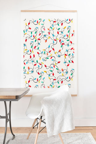 Ninola Design Christmas lights Art Print And Hanger
