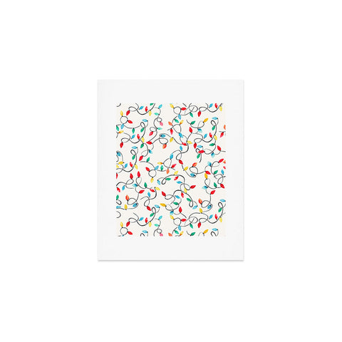 Ninola Design Christmas lights Art Print
