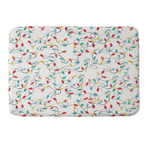 Ninola Design Christmas lights Memory Foam Bath Mat